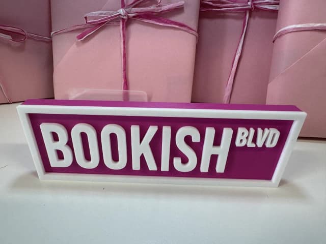 Bookish Blvd sign