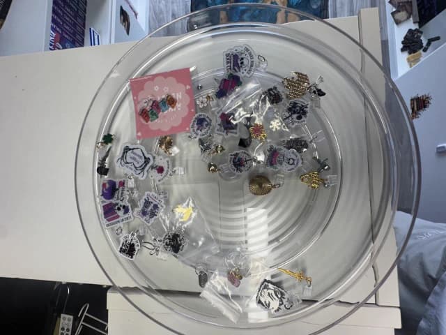 Bookish charms and pins